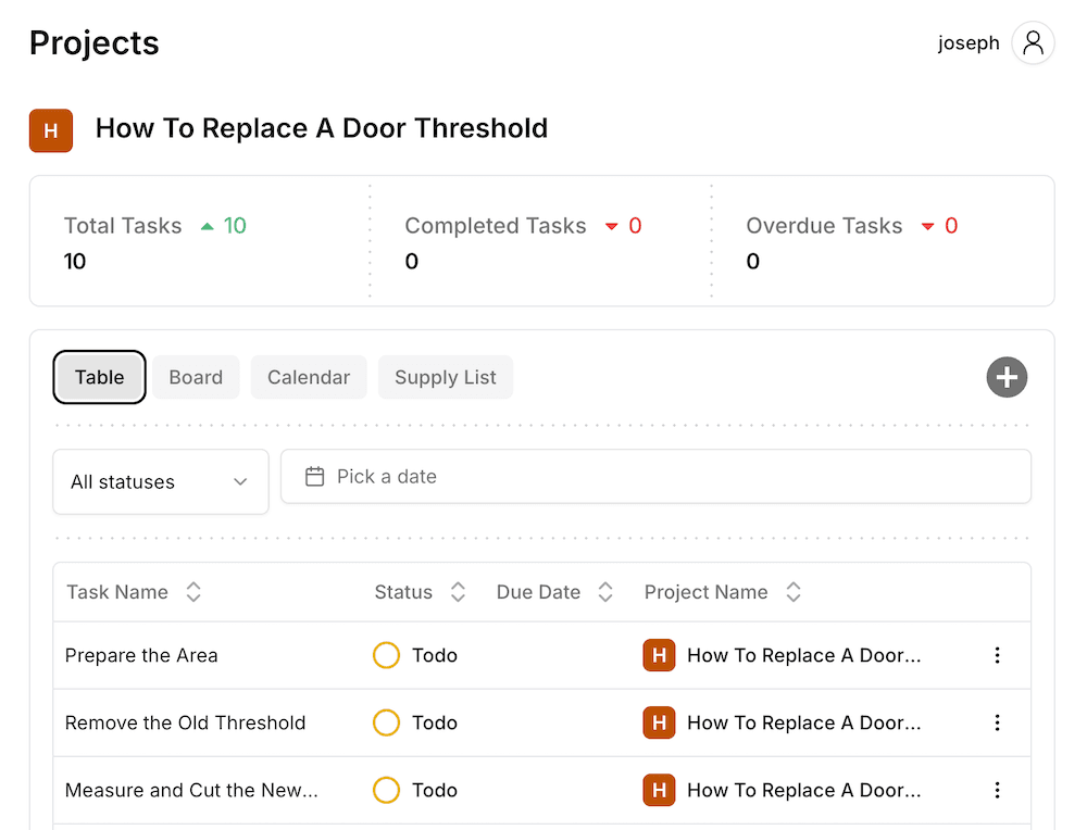 DIY Home Task Management